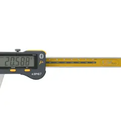 Precyzyjny suwmiarka cyjanoakryl z wyświetlaczem 20.588 mm, idealna do dokładnych pomiarów.